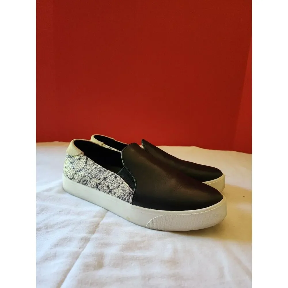 Cole Haan Shoes Womens 9.5 B Grandpro Black Leather Sneakers Snake Print W15434